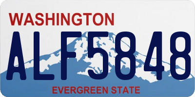 WA license plate ALF5848