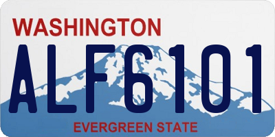 WA license plate ALF6101