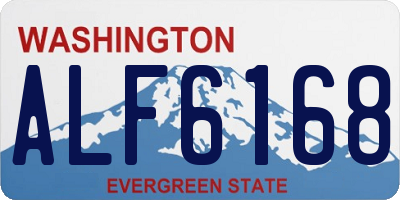 WA license plate ALF6168