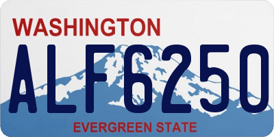 WA license plate ALF6250