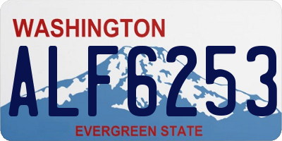 WA license plate ALF6253