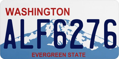 WA license plate ALF6276