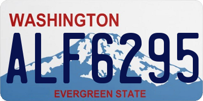 WA license plate ALF6295