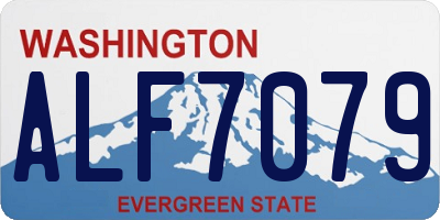 WA license plate ALF7079