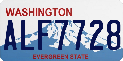 WA license plate ALF7728