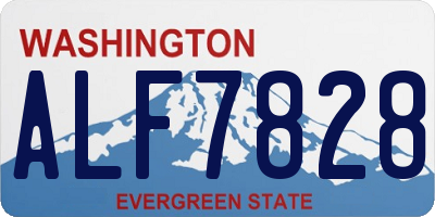 WA license plate ALF7828