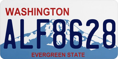 WA license plate ALF8628