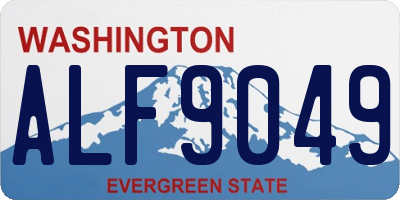 WA license plate ALF9049