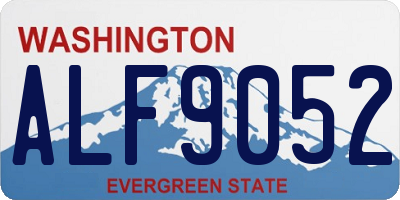 WA license plate ALF9052