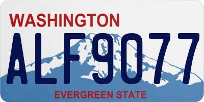 WA license plate ALF9077