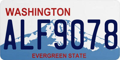 WA license plate ALF9078