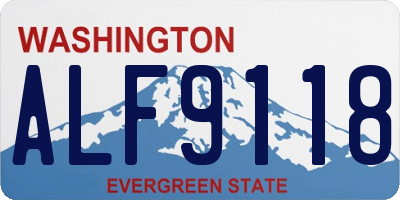 WA license plate ALF9118