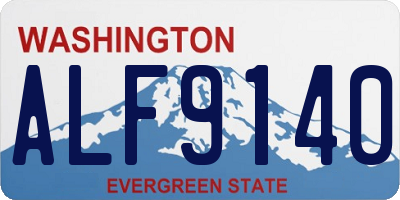 WA license plate ALF9140