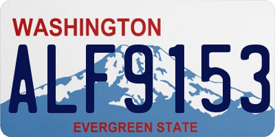 WA license plate ALF9153