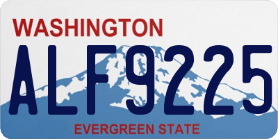 WA license plate ALF9225