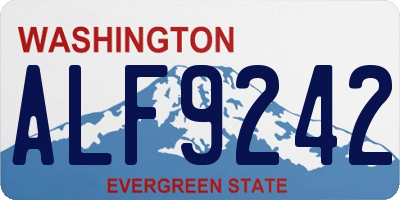 WA license plate ALF9242