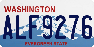 WA license plate ALF9276