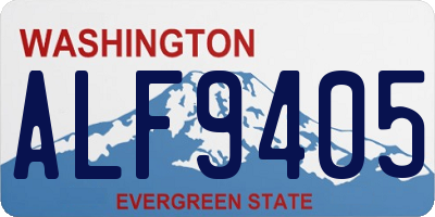 WA license plate ALF9405