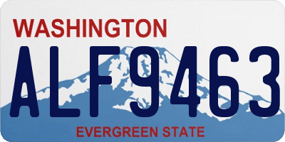 WA license plate ALF9463