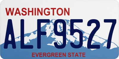 WA license plate ALF9527