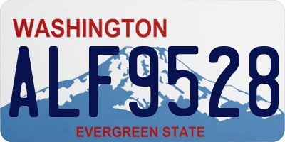 WA license plate ALF9528