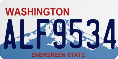 WA license plate ALF9534