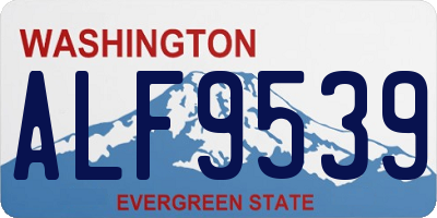 WA license plate ALF9539