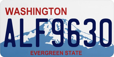 WA license plate ALF9630