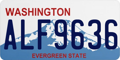 WA license plate ALF9636