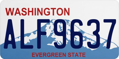 WA license plate ALF9637