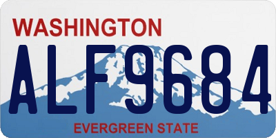 WA license plate ALF9684