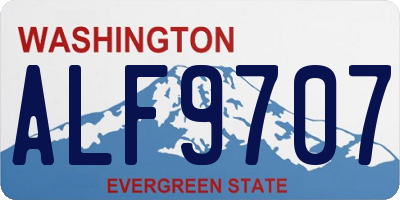 WA license plate ALF9707