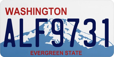 WA license plate ALF9731