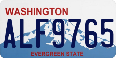 WA license plate ALF9765