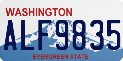 WA license plate ALF9835
