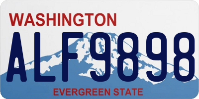 WA license plate ALF9898
