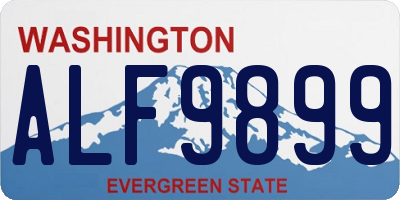 WA license plate ALF9899