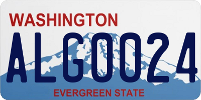 WA license plate ALG0024