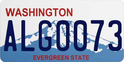 WA license plate ALG0073