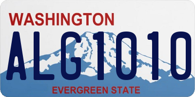 WA license plate ALG1010
