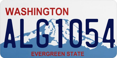WA license plate ALG1054