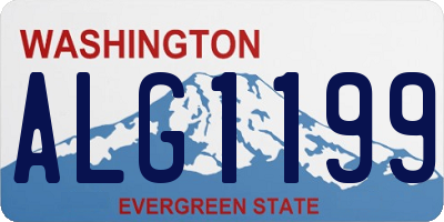 WA license plate ALG1199
