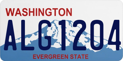 WA license plate ALG1204