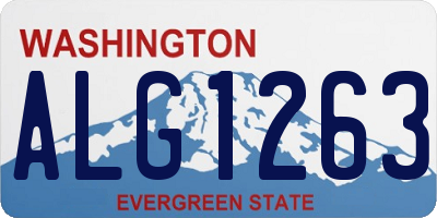 WA license plate ALG1263