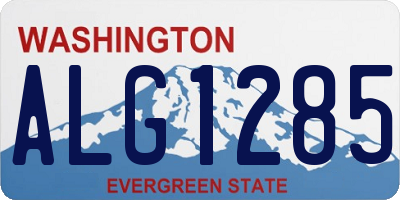 WA license plate ALG1285