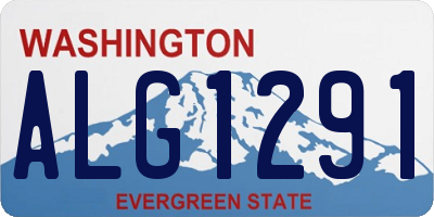 WA license plate ALG1291