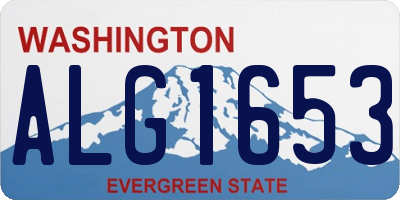 WA license plate ALG1653