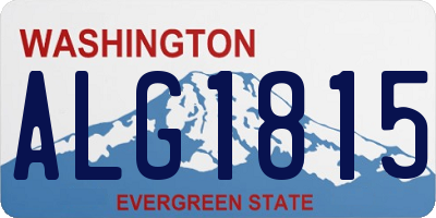 WA license plate ALG1815
