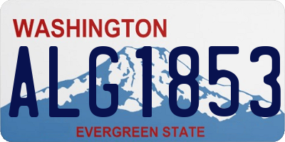 WA license plate ALG1853
