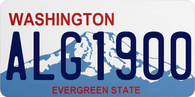 WA license plate ALG1900